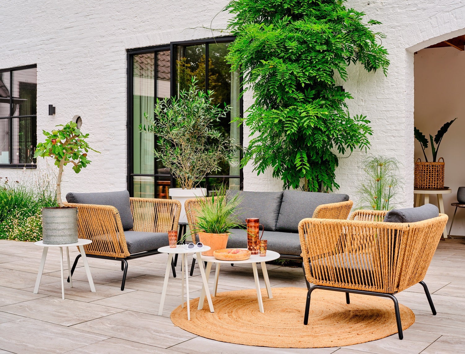 Intratuin loungestoel Iris naturel