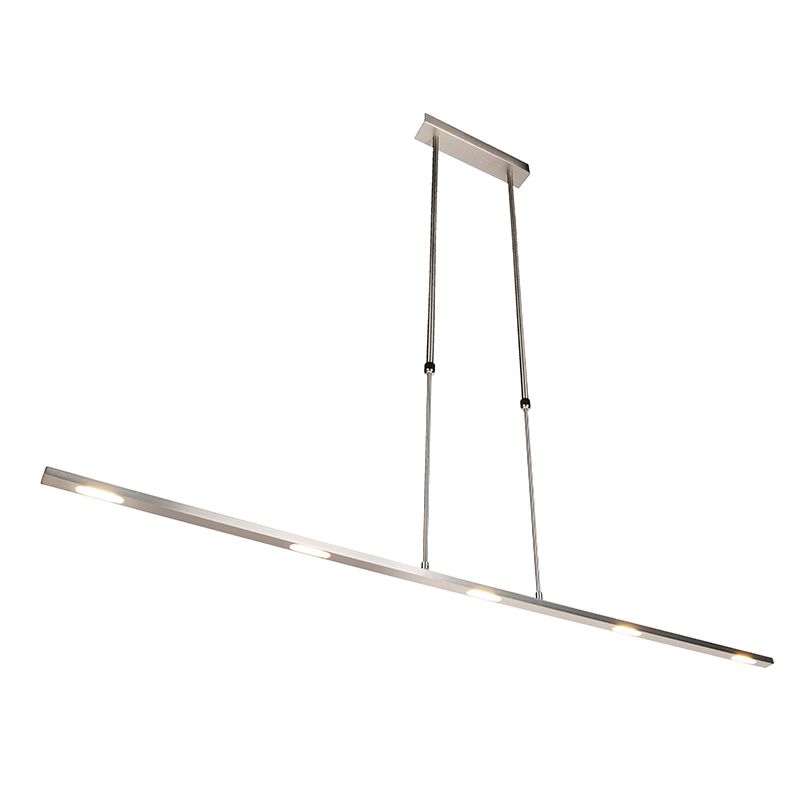 Moderne hanglamp staal incl. LED verstelbaar - Bold