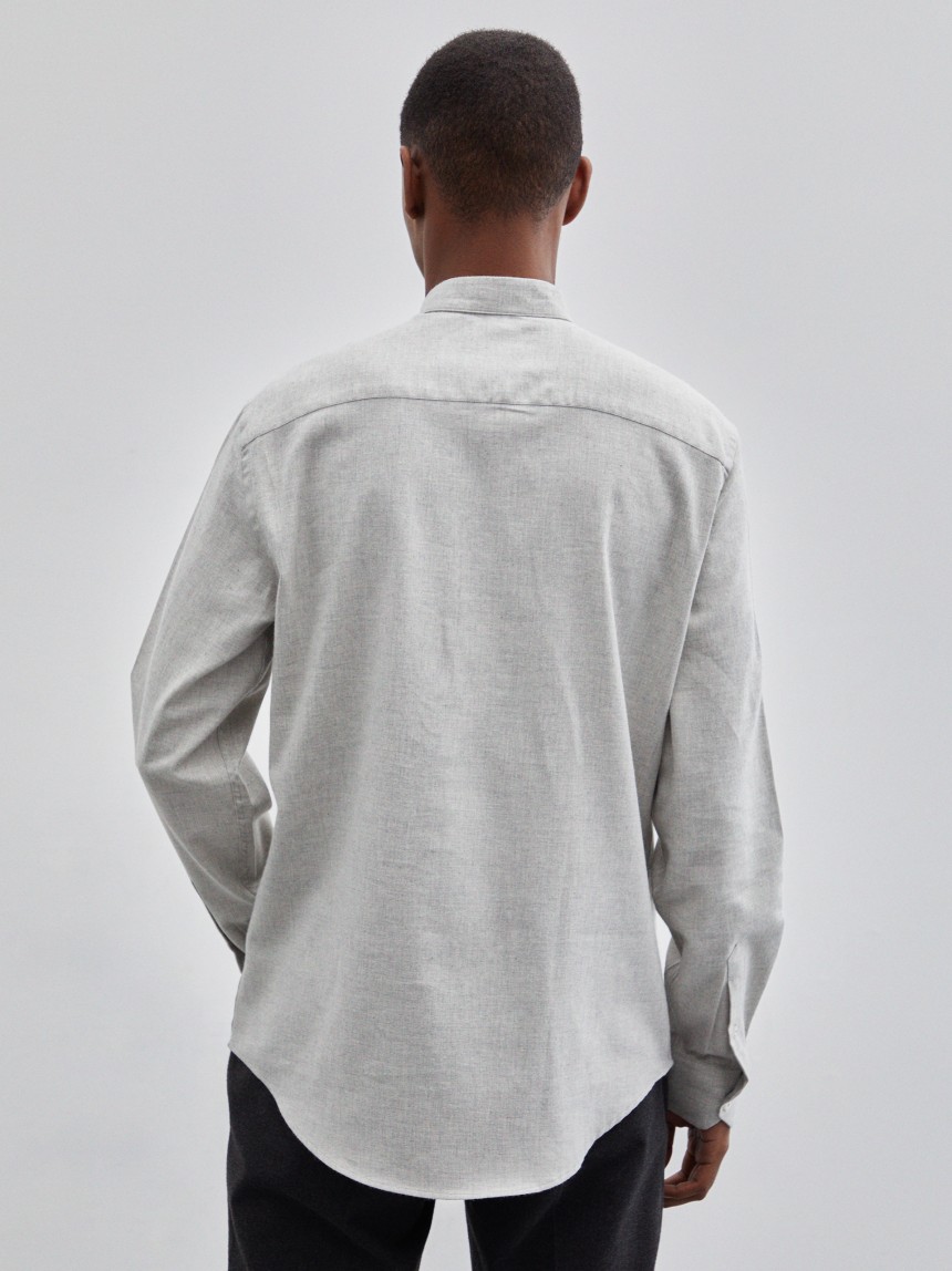 Camisa slim fit gola mao