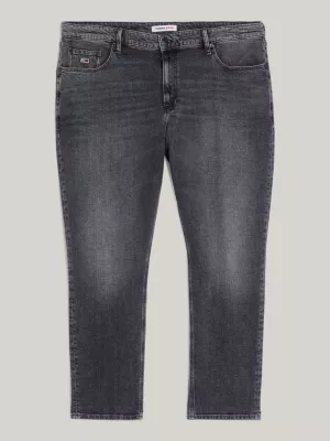 Calça jeans preta desbotada reta Plus Ryan