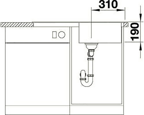 Blanco SONA 5 S spoelbak, 860 x 500 mm, antraciet, 519671