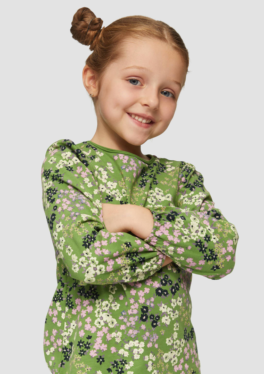 s.Oliver gebloemde longsleeve groen