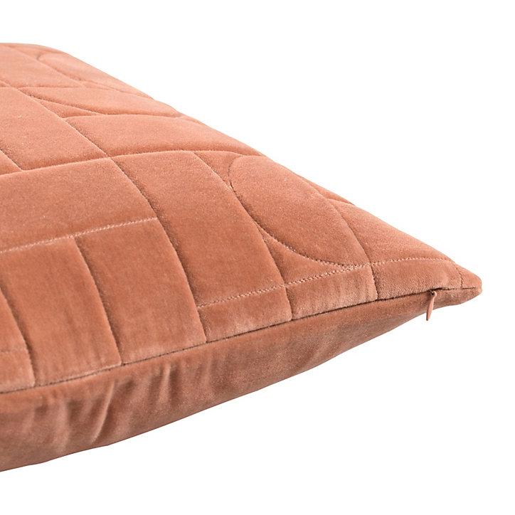 Coussin Dewing GoodHome orange terracotta L.45 x l.45 x ep.80 cm