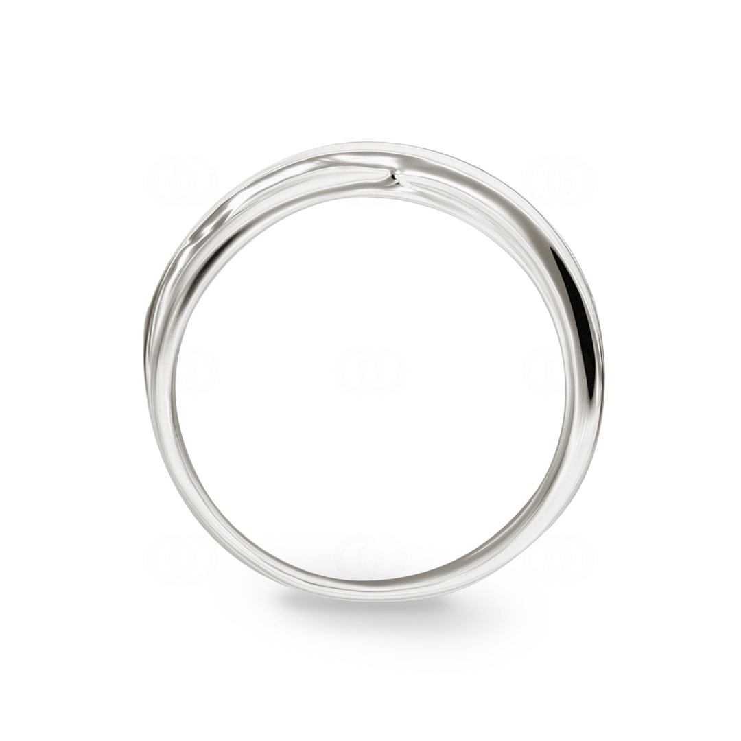 Damenring 925 Silber rhodiniert mit Zirkonia rund