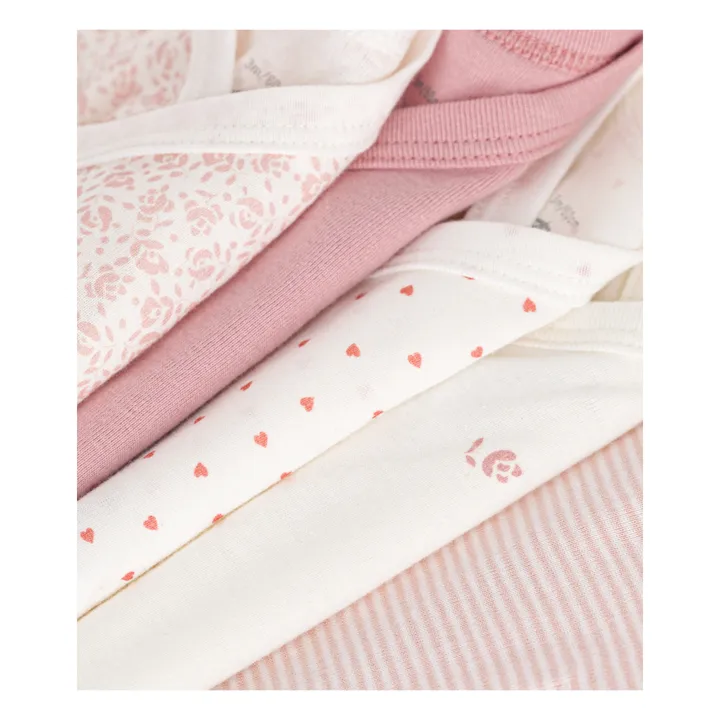 Petit Bateau Lot 5 Bodies Naissance | Rose