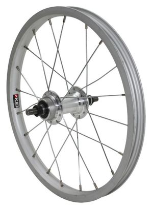 Roue vtt 16  arriere 16x1 75 alu moy acier axe plein rl 1v. (vendu sans ecrou 9x100)