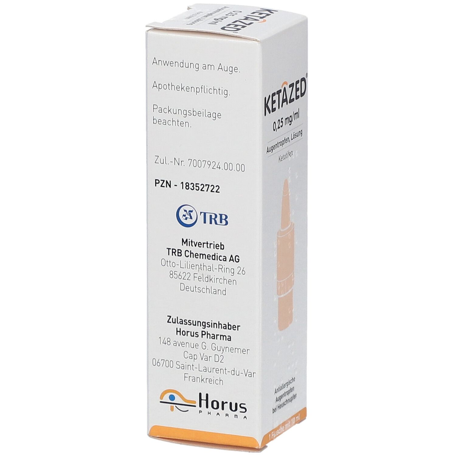 Ketazed® 0,25 mg/ml Augentropfen, Lösung
