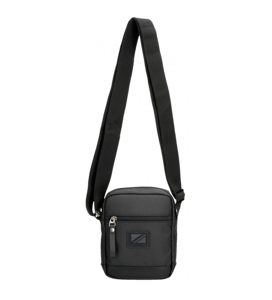 Bolsa transversal pequena Pepe Jeans com alças e bolso frontal, preta.