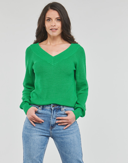 Vero Moda - VMNEWLEXSUN LS DOUBLE V-NCK BLOU GA REP2 - Vert
