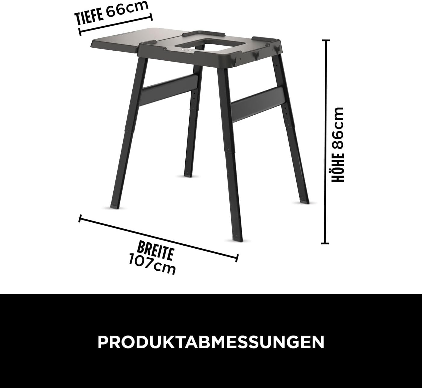 Ninja Woodfire verstellbarer Ständer und Beistelltisch, Außenofen- und Grillständer & Woodfire XL Grillabdeckung, offizielles Ninja-Zubehör