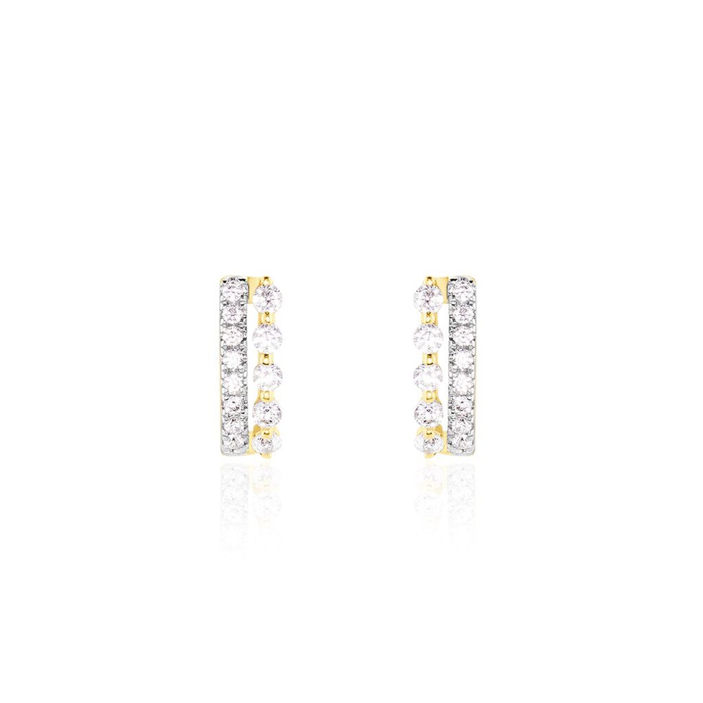 Créoles The Crown Or Jaune Oxyde De Zirconium
