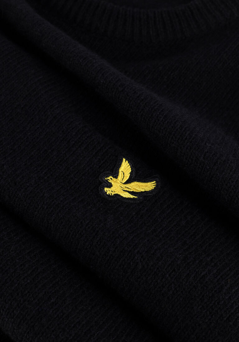LYLE & SCOTT zwarte lyle & scott trui crew neck lambswool blend jumper