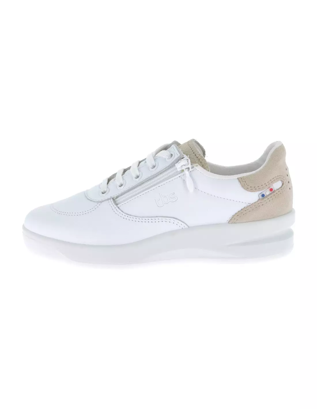 TBS BRAZIP - Baskets BLANC+BEIGE