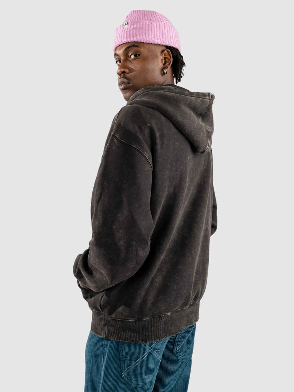 Ninth Hall Fundamental Zip Hoodie ash mineral wash