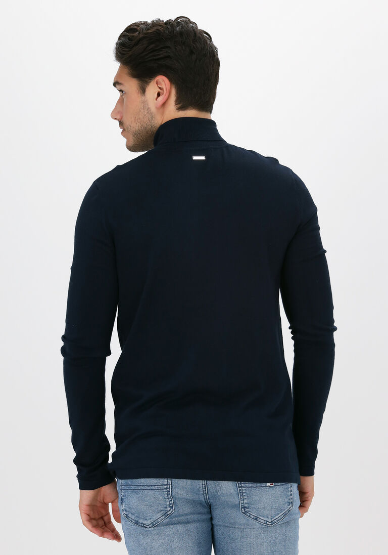 PUREWHITE donkerblauwe purewhite coltrui essential knit turtleneck
