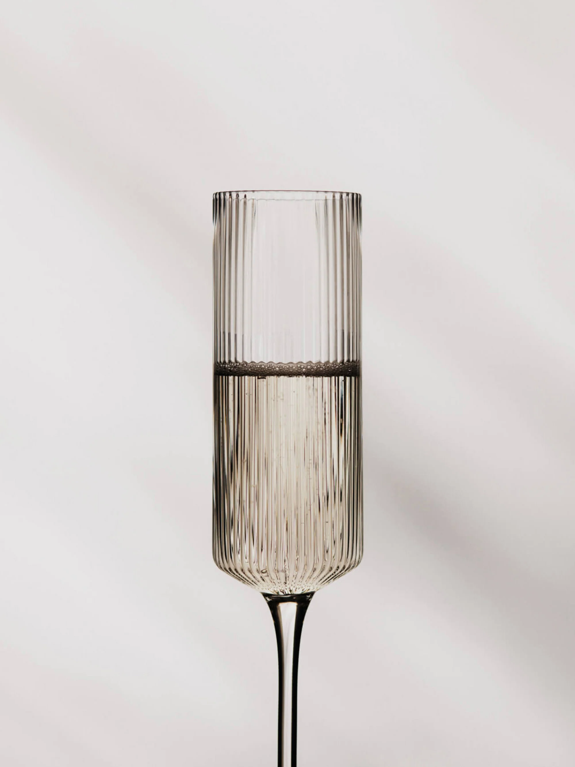 Mondgeblazen champagneglazen Ripple, 2-delig
