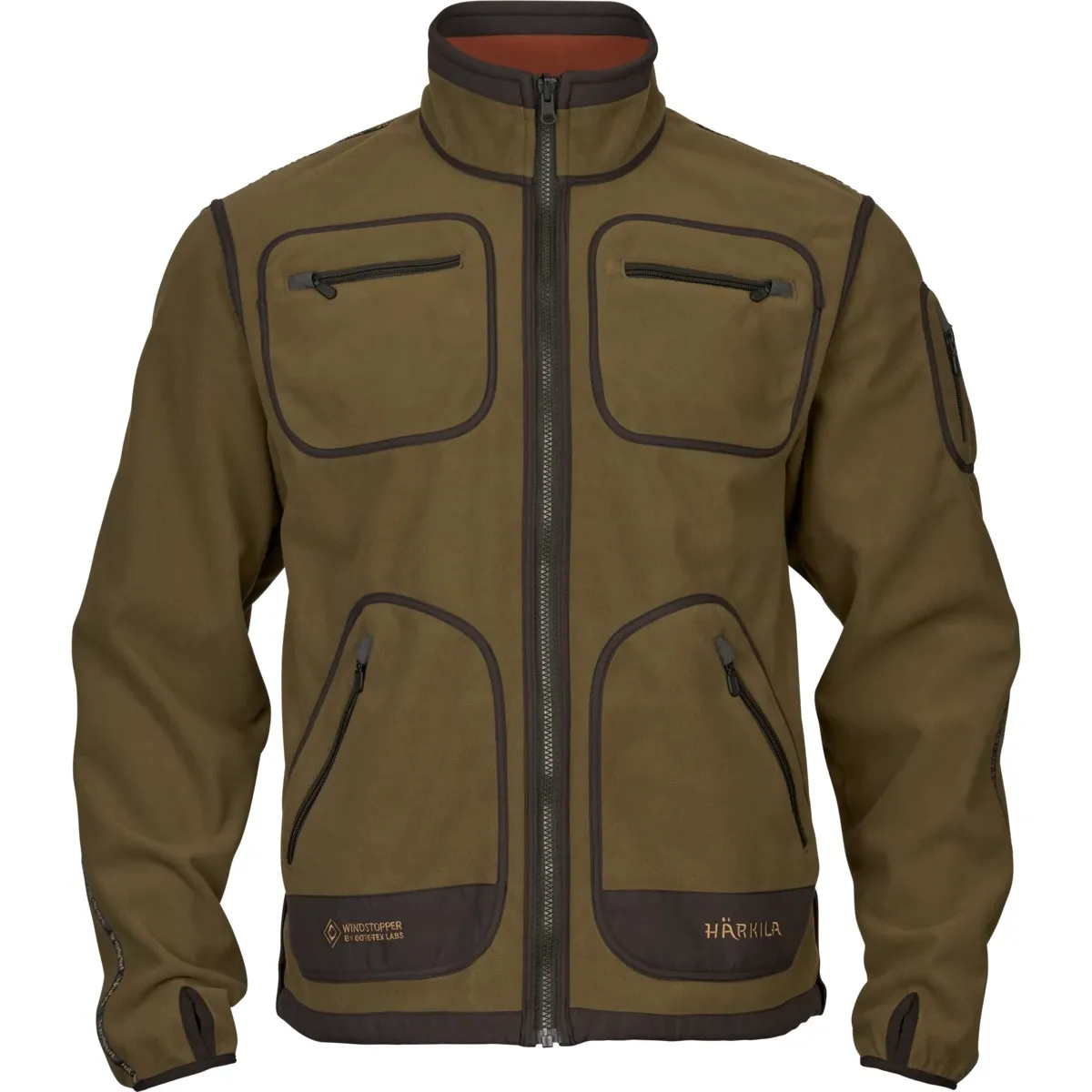 Härkila Men's Kamko Fleece Dark Olive/arabian Spice