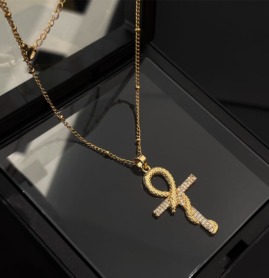 Lilafey - Ankh hanger legering ketting