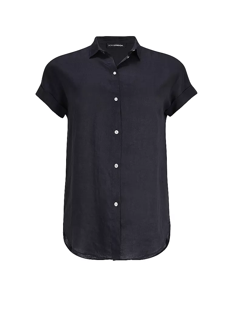 DORIS STREICH Leinenbluse dunkelblau