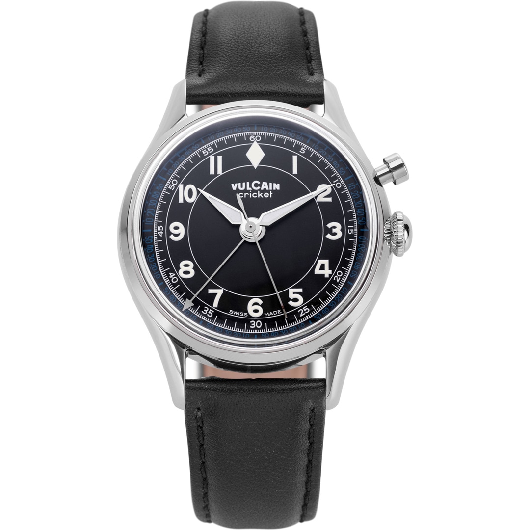 Vulcain Cricket Classique 39mm Black & White Sapphire Caseback