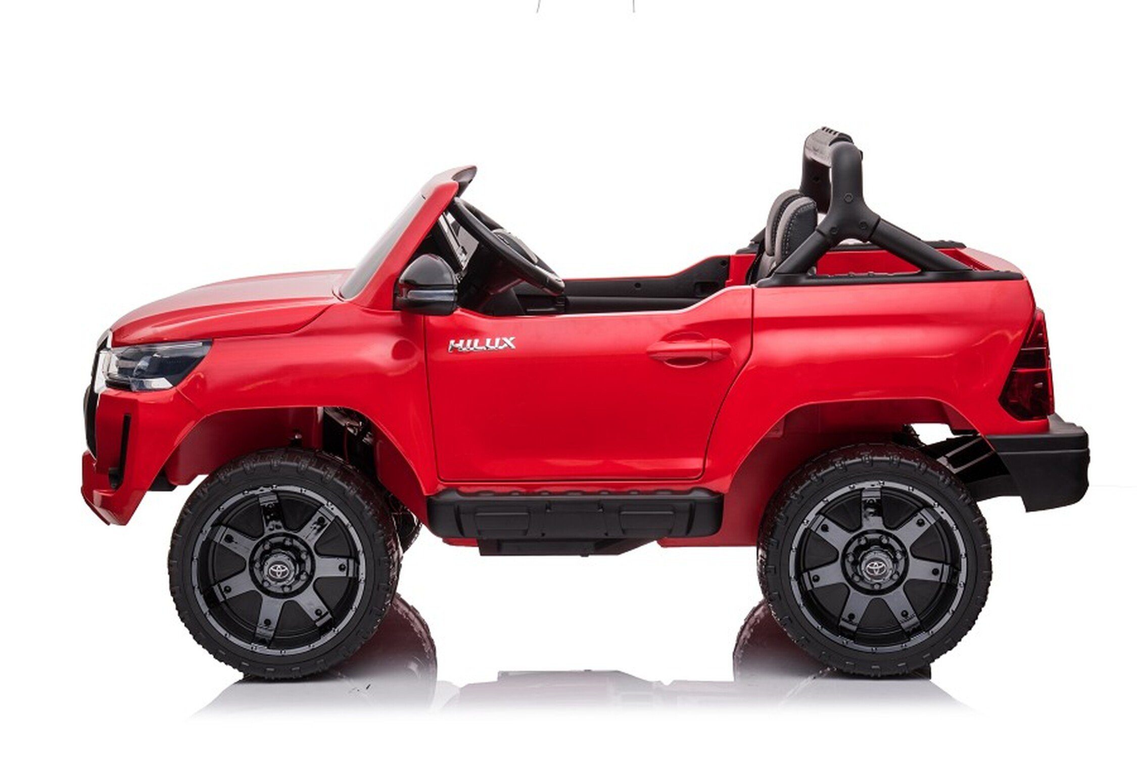 Carrinho elétrico infantil TPFLiving Toyota Hilux - motor: 4 x 12V - bateria: 1 x 12 Volts/14Ah, capacidade de carga 40 kg, carrinho elétrico infantil com assento de couro e cinto de segurança.