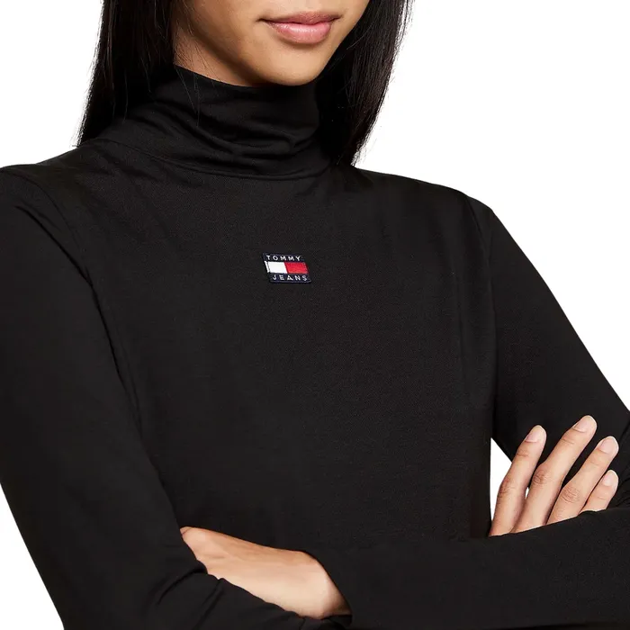 Tommy Hilfiger Slim Badge Mockneck LS Shirt Dames
