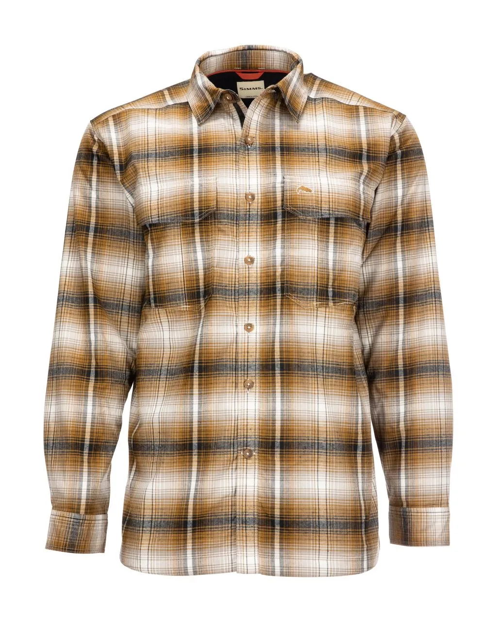 Simms Simms Coldweather Shirt Dark Bronze Black Plaid