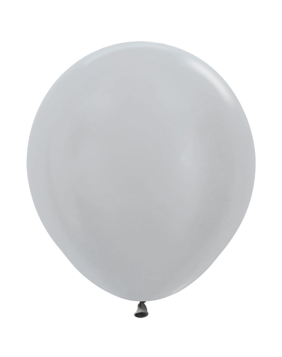 Zilveren Ballonnen Latex 45cm 25st
