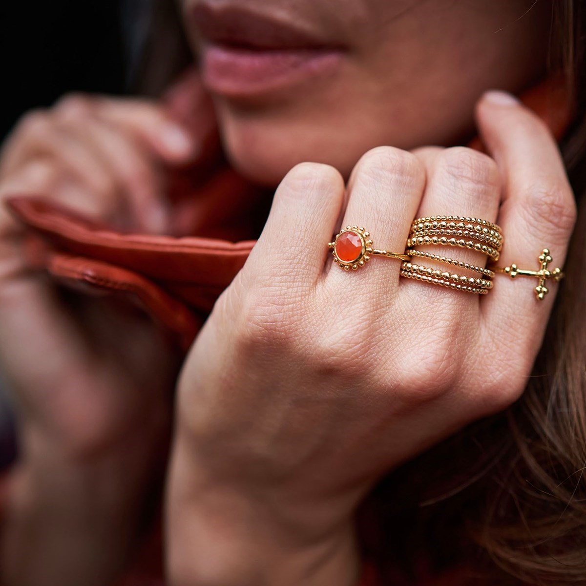 Bague vermeil croix