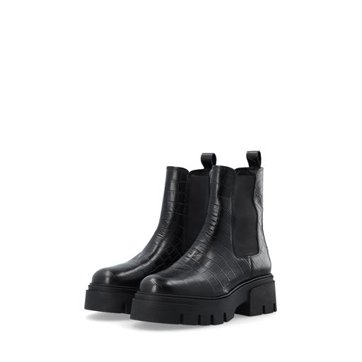 Bianco Tini Chelsea Støvler, Black Croco, 38