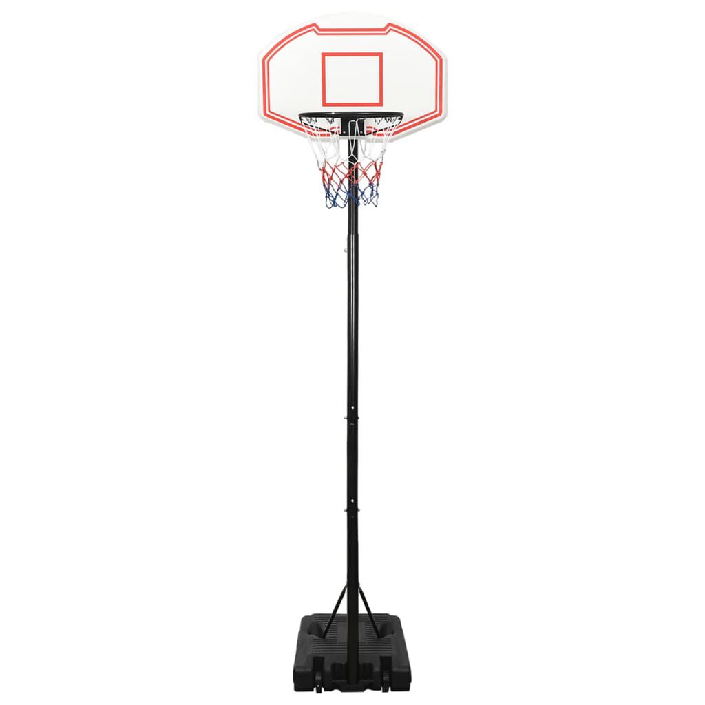 vidaXL Basketbalstandaard Wit 282-352 cm Polyethyleen