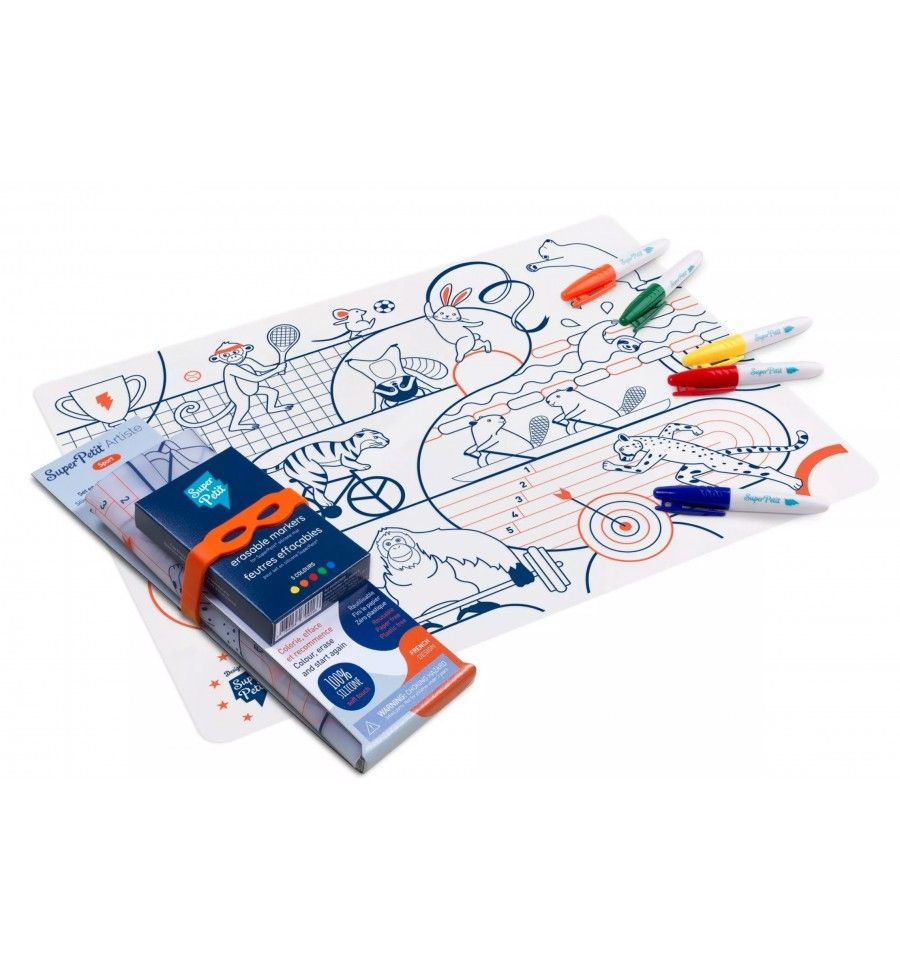 Set de table à colorier en silicone Sports Super Petit