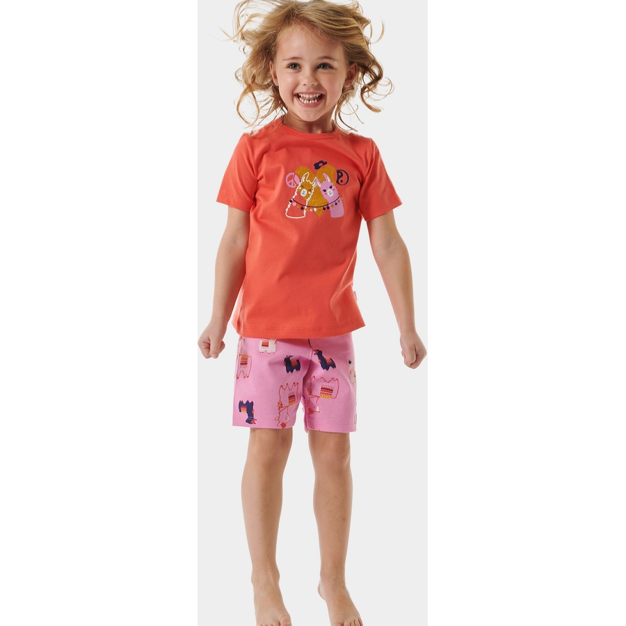 Schiesser Pyjama Girls World Organic Cotton rot