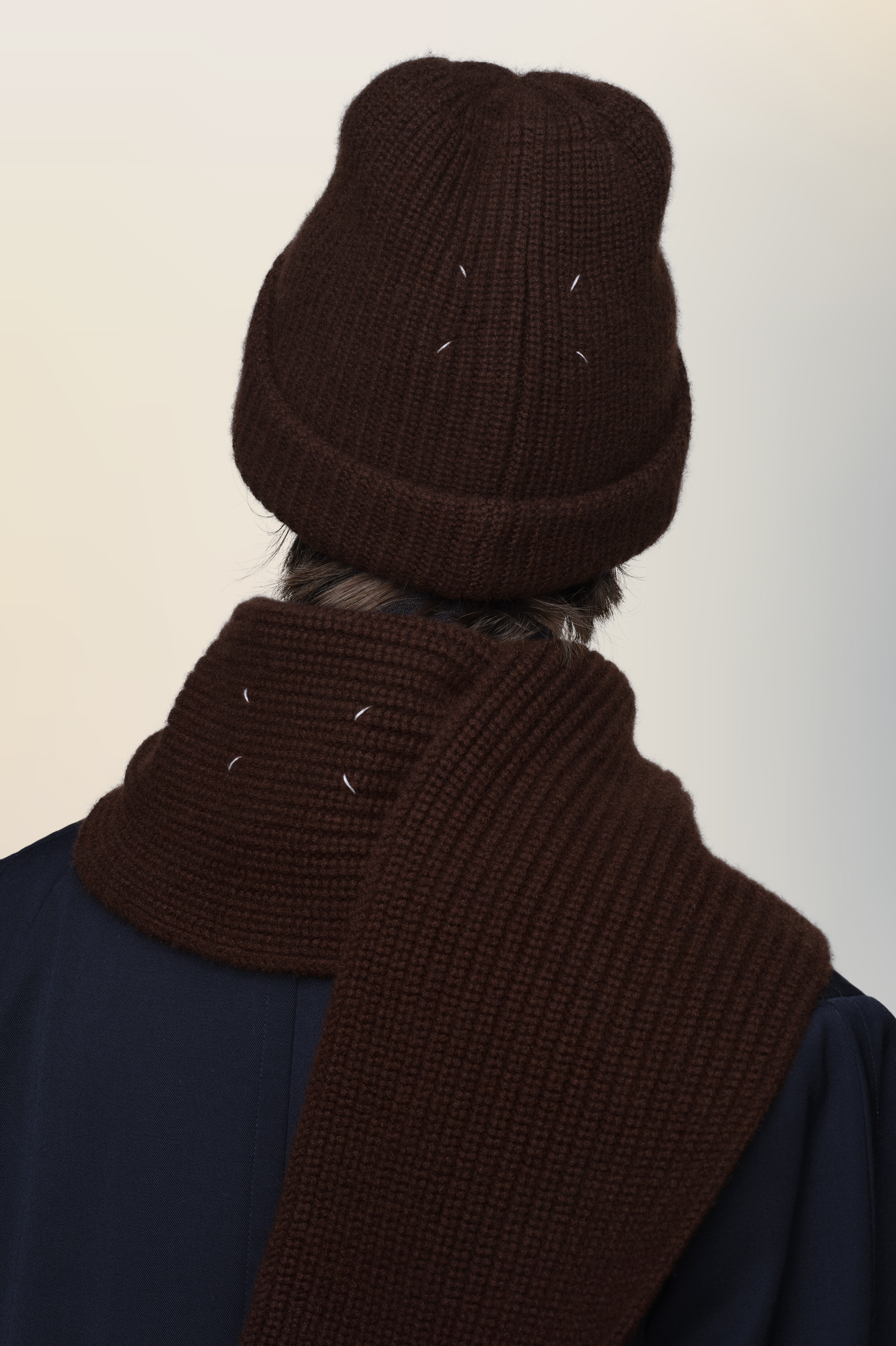Bonnet en cachemire marron pour homme Tapenade