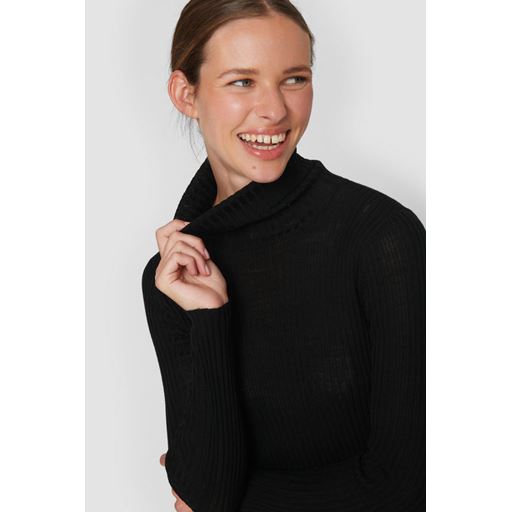Bitte Kai Rand New Wool Rullekrave Sweater, Black, M