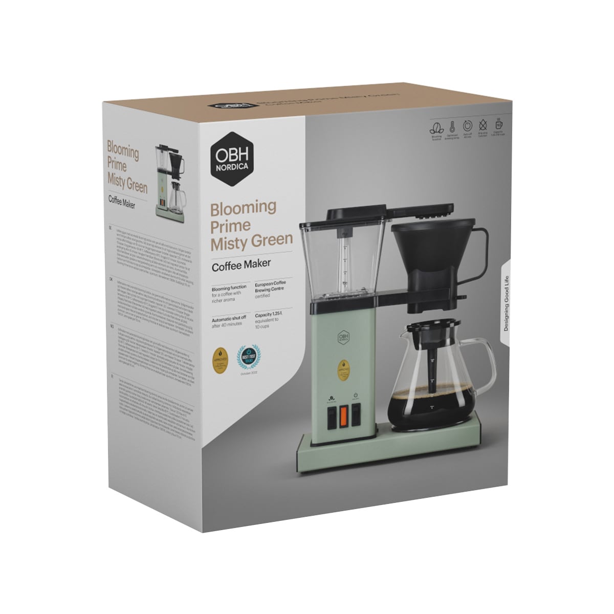 OBH Nordica Blooming Prime kaffetrakter 3000001216 (Misty green)