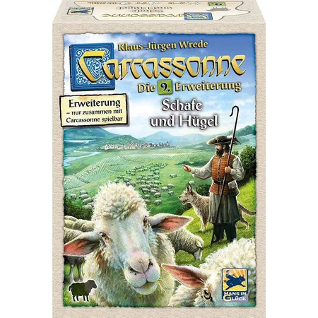 Asmodee Hans im Glück Carcassonne: Schafe und Hügel