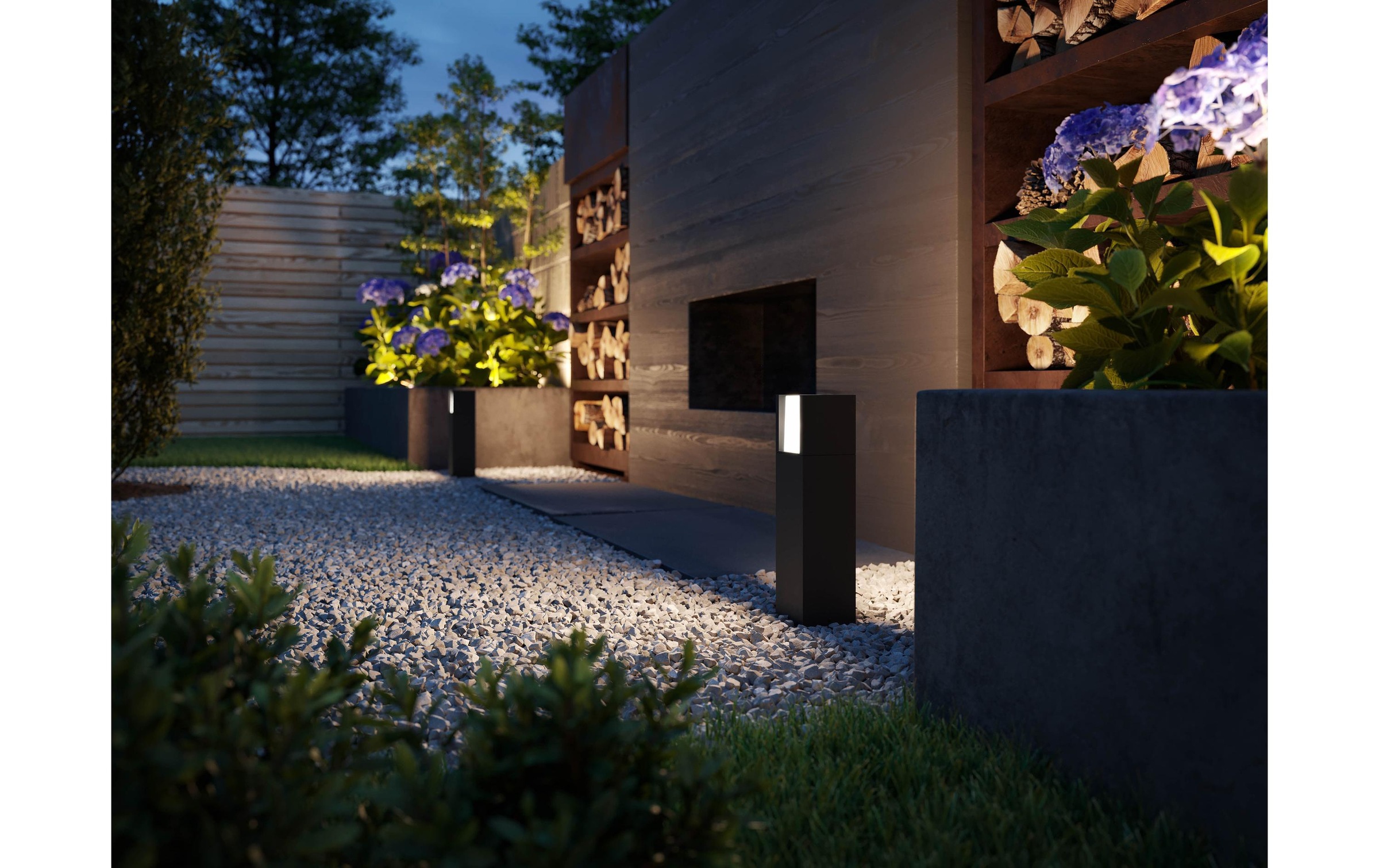 Philips Gartenleuchte »Sockel-Erweiterung 2700K anthrazit« Warmweiss