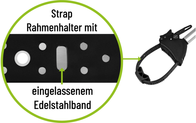EUFAB Strap Rahmenhalter lang Ø 25+30mm