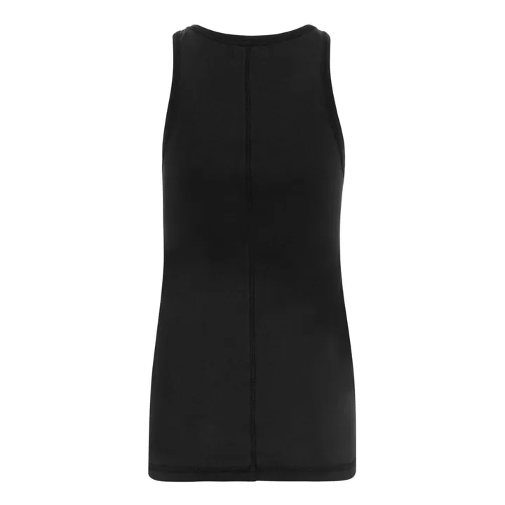 St Agni Débardeur Singlet Coton Bio | Noir