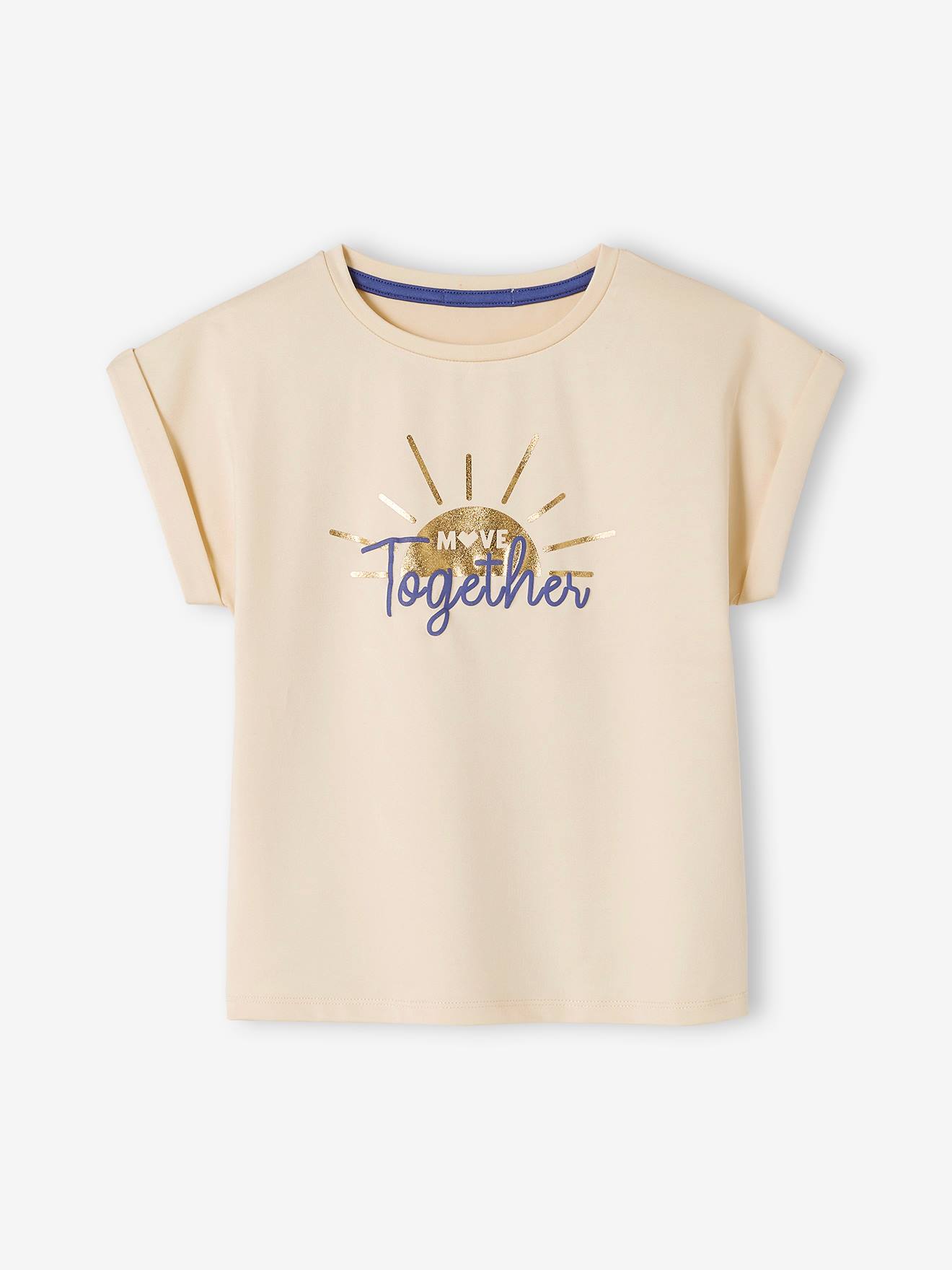 Conjunto de moletom feminino bege com estampa iridescente 