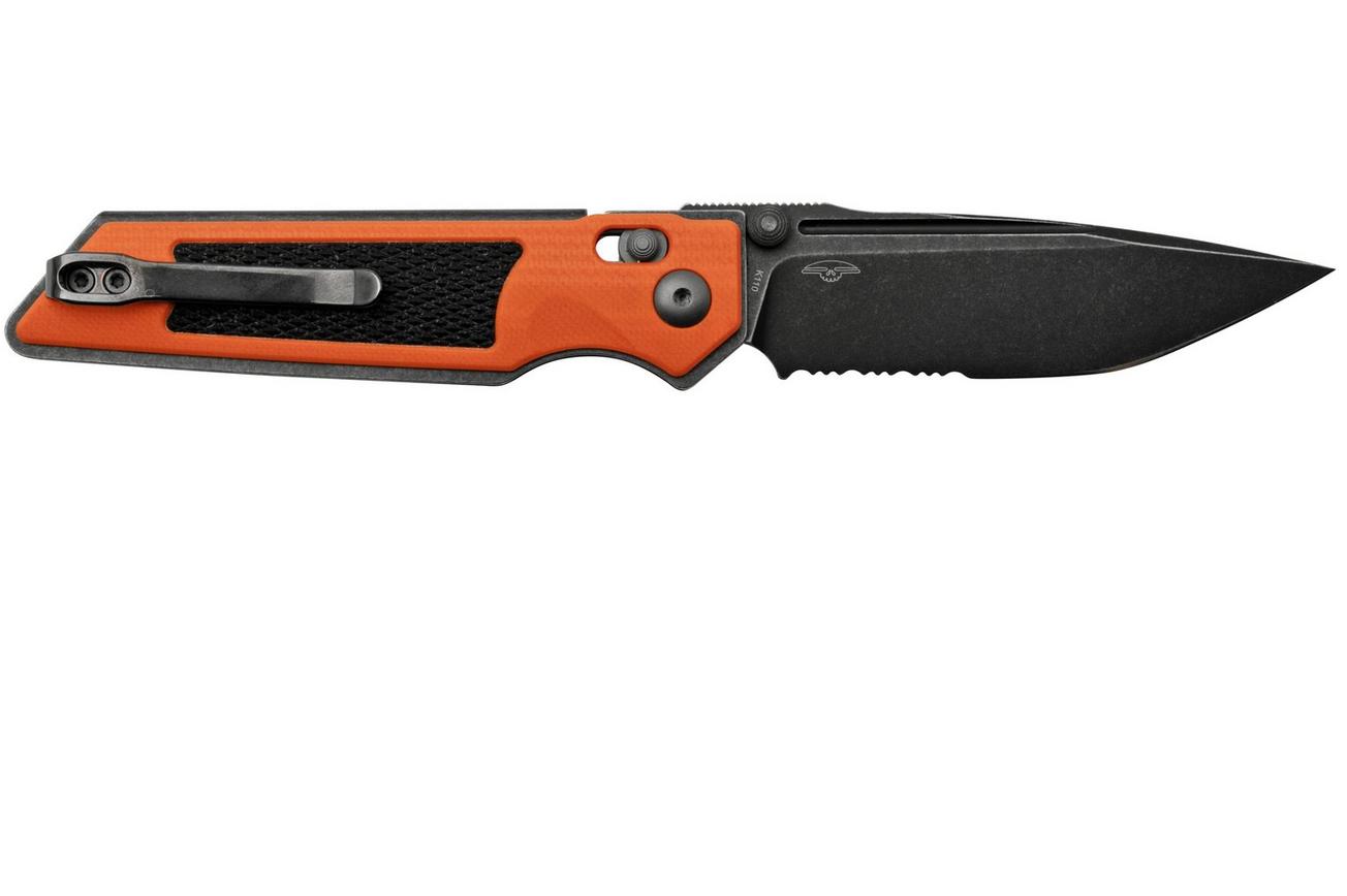 Real Steel Sacra TAC 7713OB, K110 Serrated Orange Black G10, zakmes