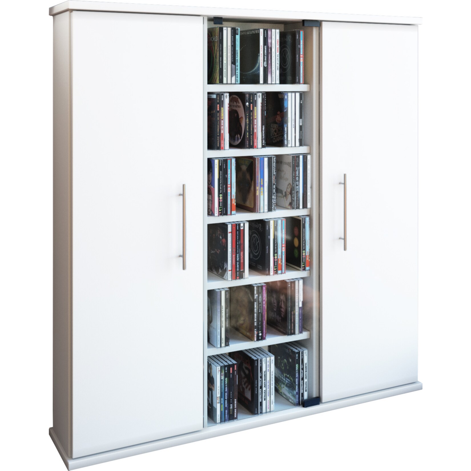 VCM Holz CD DVD Stand Regal Schrank Aufbewahrung Standregal Santo Glastür