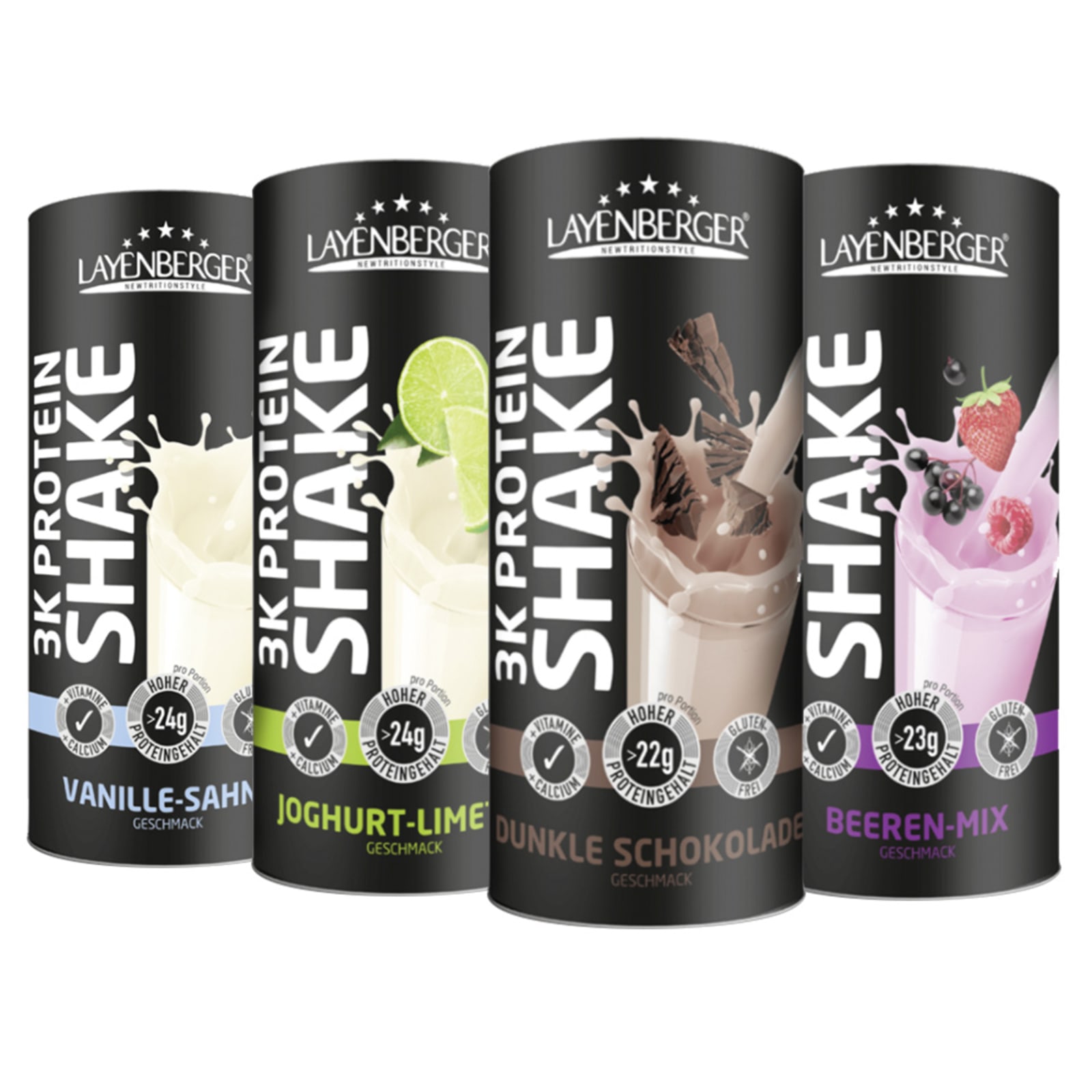 4 x 3K Protein-Shake mixed bundle (4x360g)