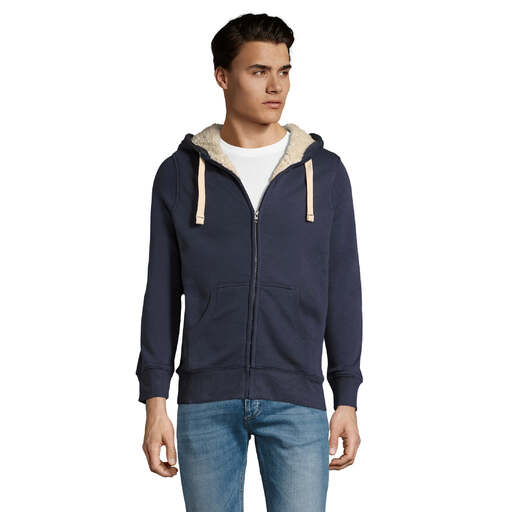 Moletom com zíper estilo sherpa