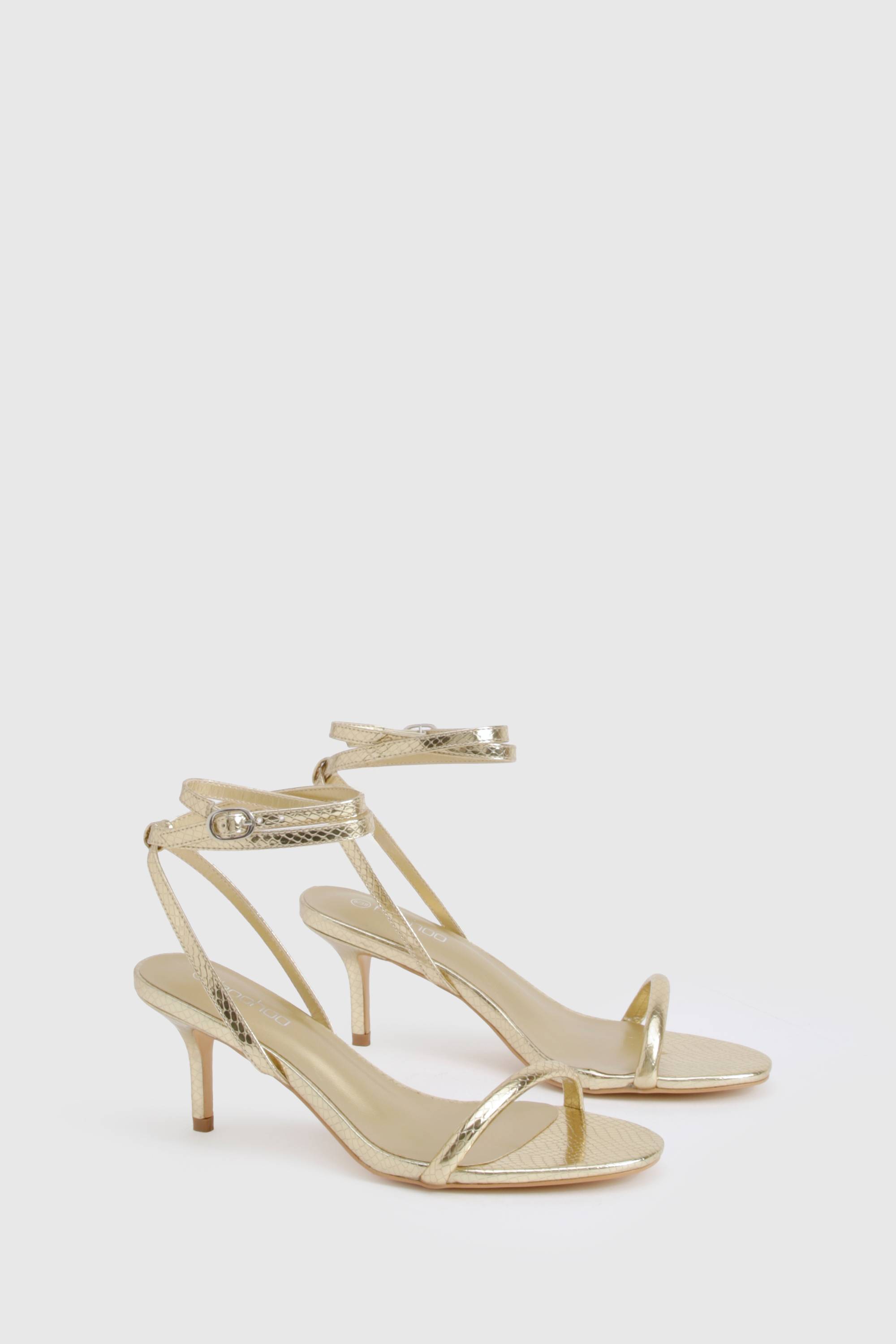 boohoo Talons métalliques basiques bas à deux parties