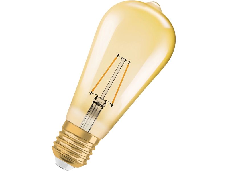 OSRAM Vintage 1906 LED EDISON 2.8W, E27, Warmweiss LED-Lampen, Vintage-Edition, klassische Edison-Kolbenform