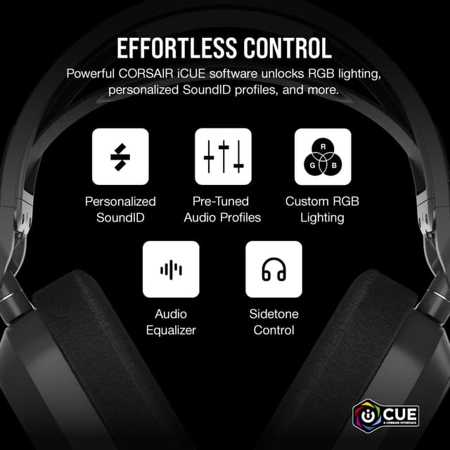 Corsair HS80 Max trådløse gaming-høretelefoner (grå)