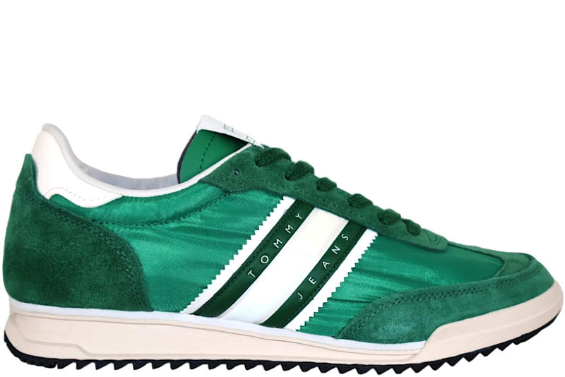 TOMMY HILFIGER - TJW RETRO RUNNER CLEATED GREEN SNEAKER