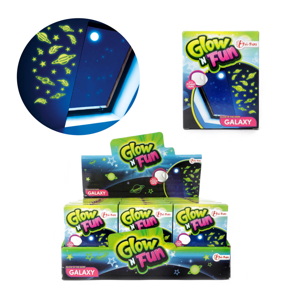 Glow 'n Fun glow in the dark stickers melkwegstelsel